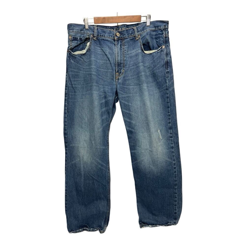 American Eagle Jeans Mens 38 Loose Low Rise Straight Leg Blue Denim